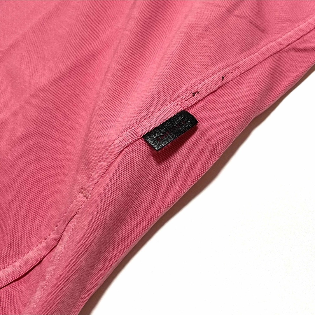 新品】XS ディーゼル Tシャツ 半袖 Vネック ビンテージ加工 桃 ピンク ...