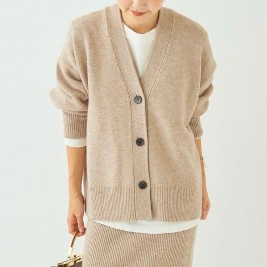 Plage 21AW【R’IAM】washable wool カーディガン ベー