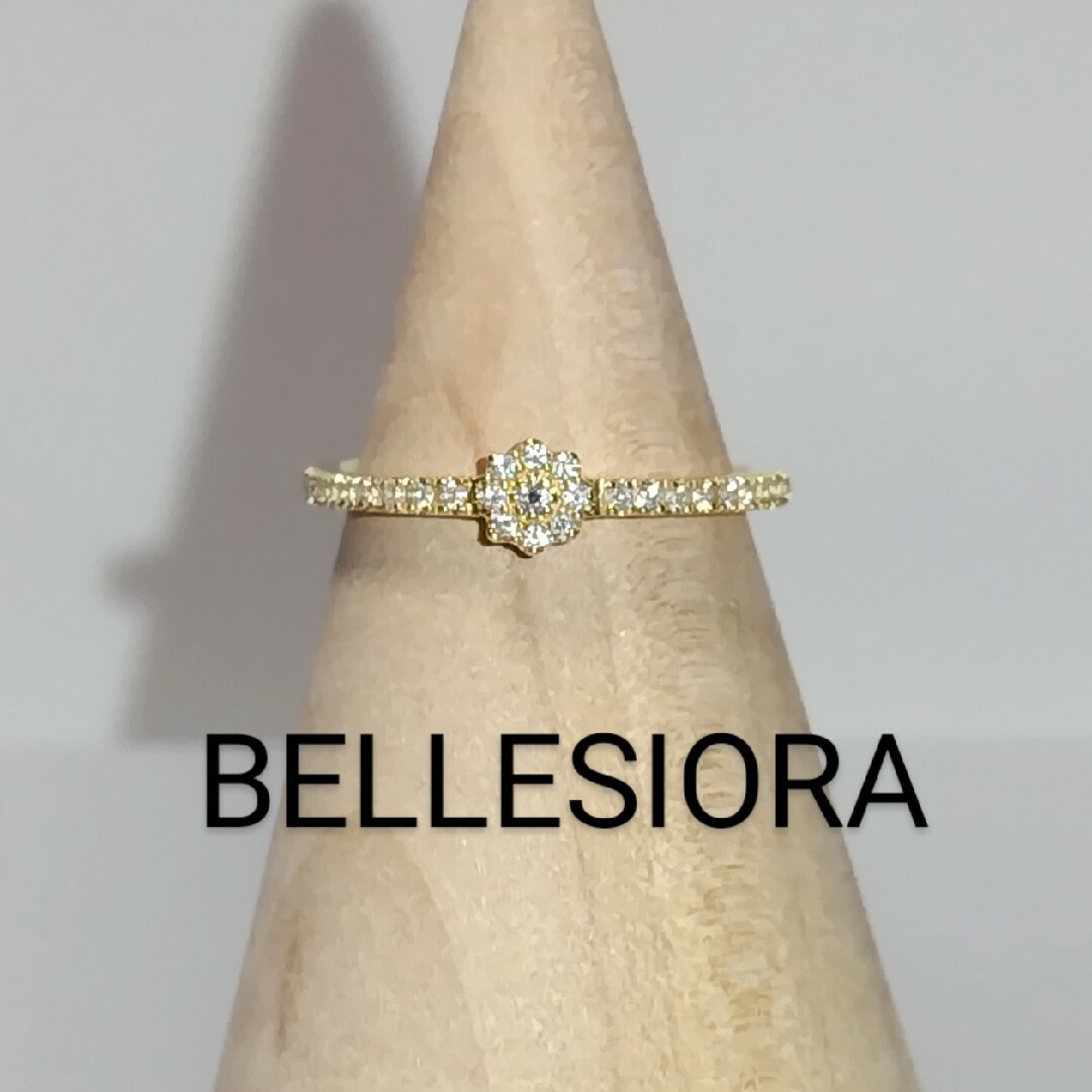 BELLESIORA - BELLESIORA ベルシオラ K18 YG ダイヤモンド リングの 