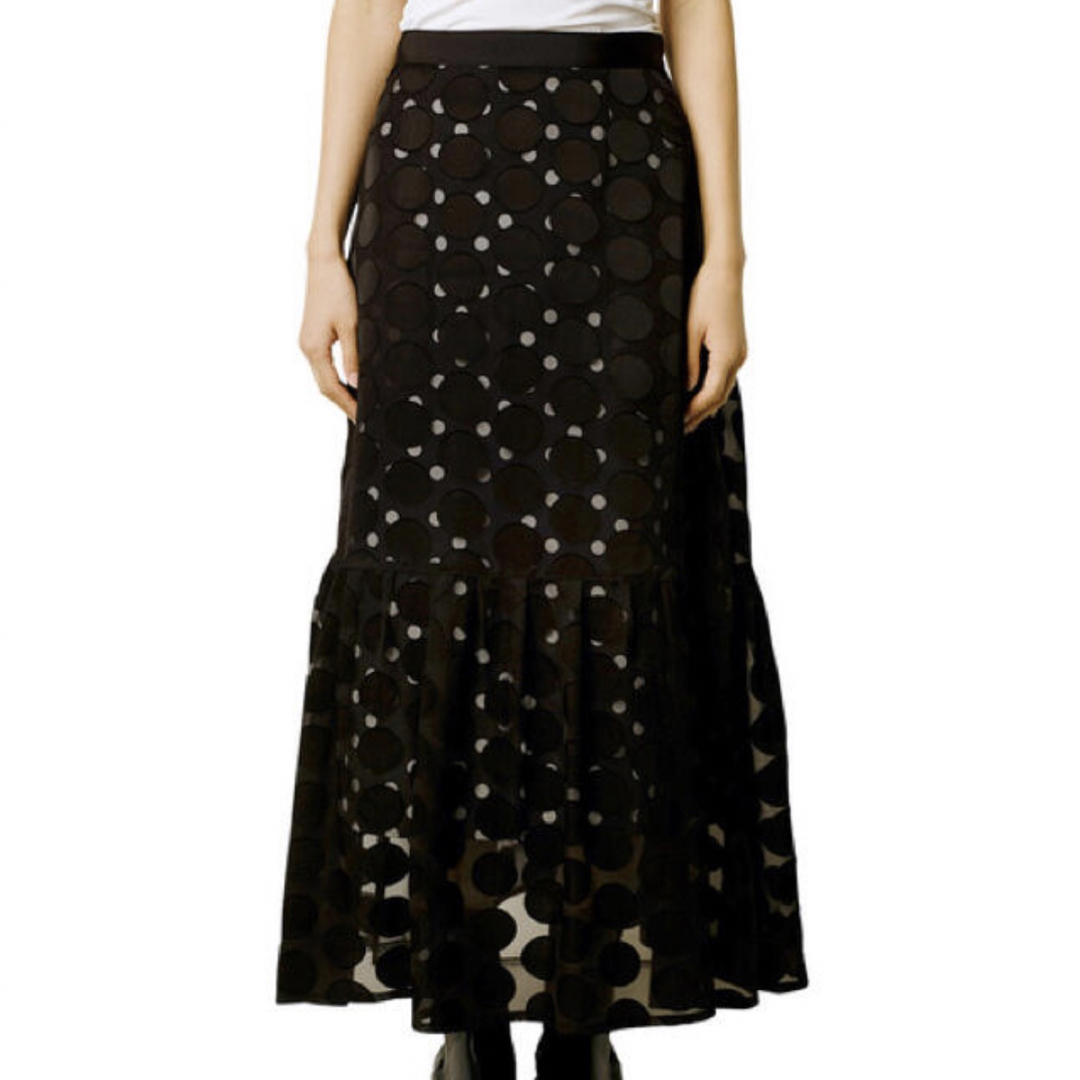 LE CIEL BLEU(ルシェルブルー)のルシェルブルー Dot Layered Maxi Skirt ドット スカート レディースのスカート(ロングスカート)の商品写真