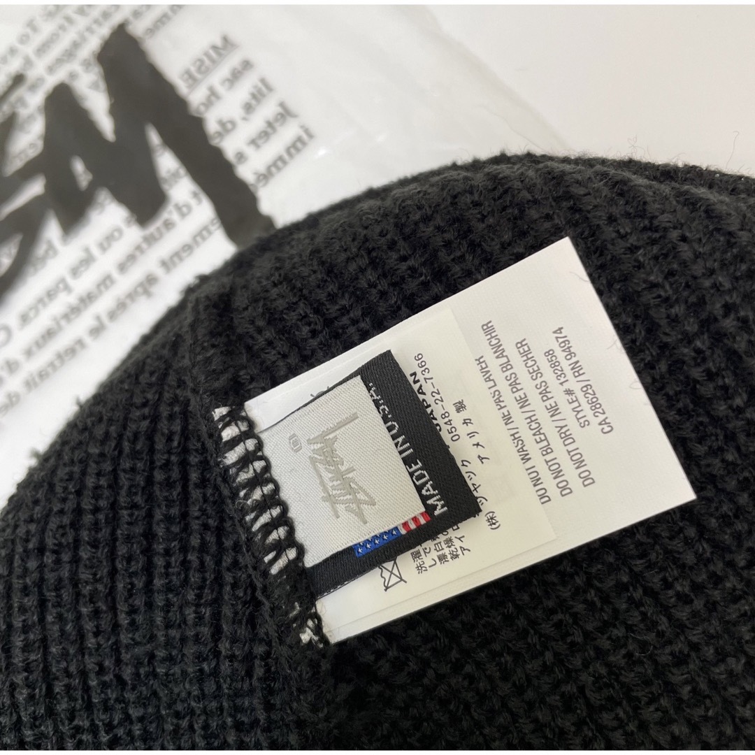 日本未入荷 STUSSY ビーニー ニット帽 帽子 Black USAモデル - ニット