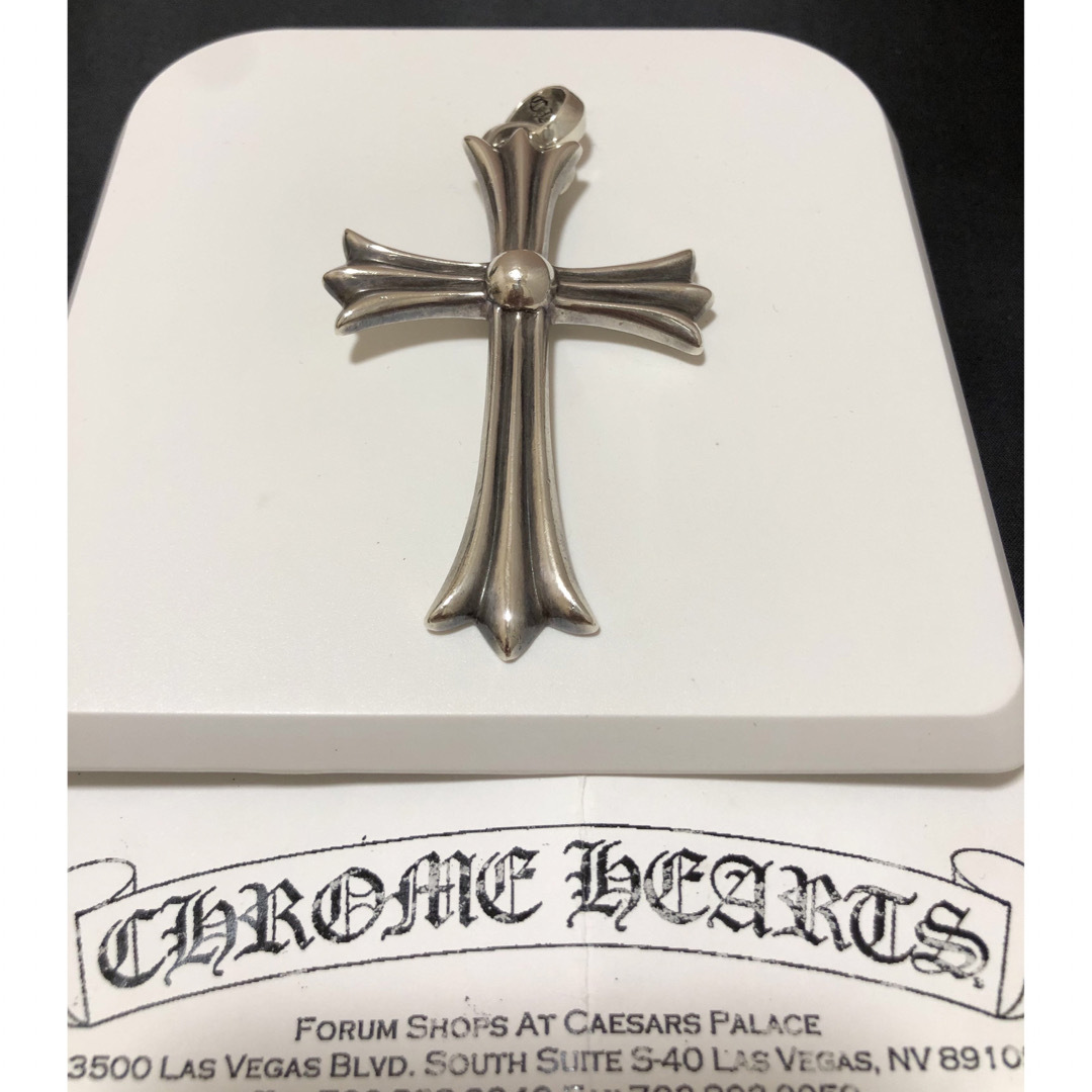 クロムハーツCHROME HEARTS クロムハーツラージCHクロスWベイル美品♪