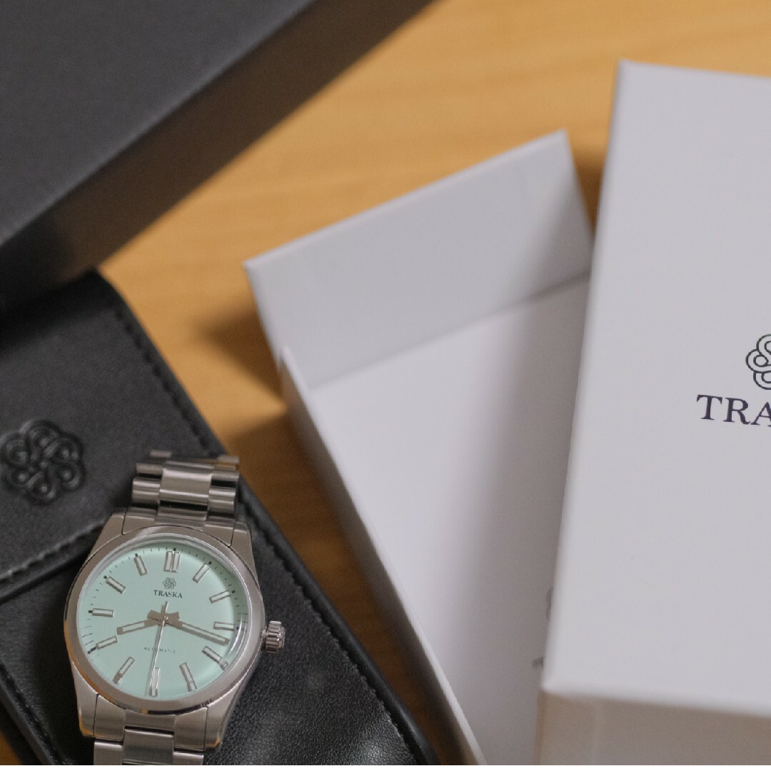 TRASKA COMMUTER ミントグリーン メンズの時計(腕時計(アナログ))の商品写真