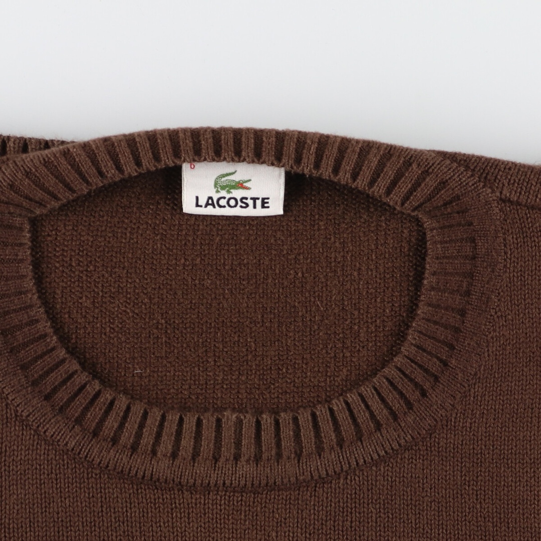 LACOSTE - 古着 ラコステ LACOSTE コットン混ニットセーター 6 メンズ