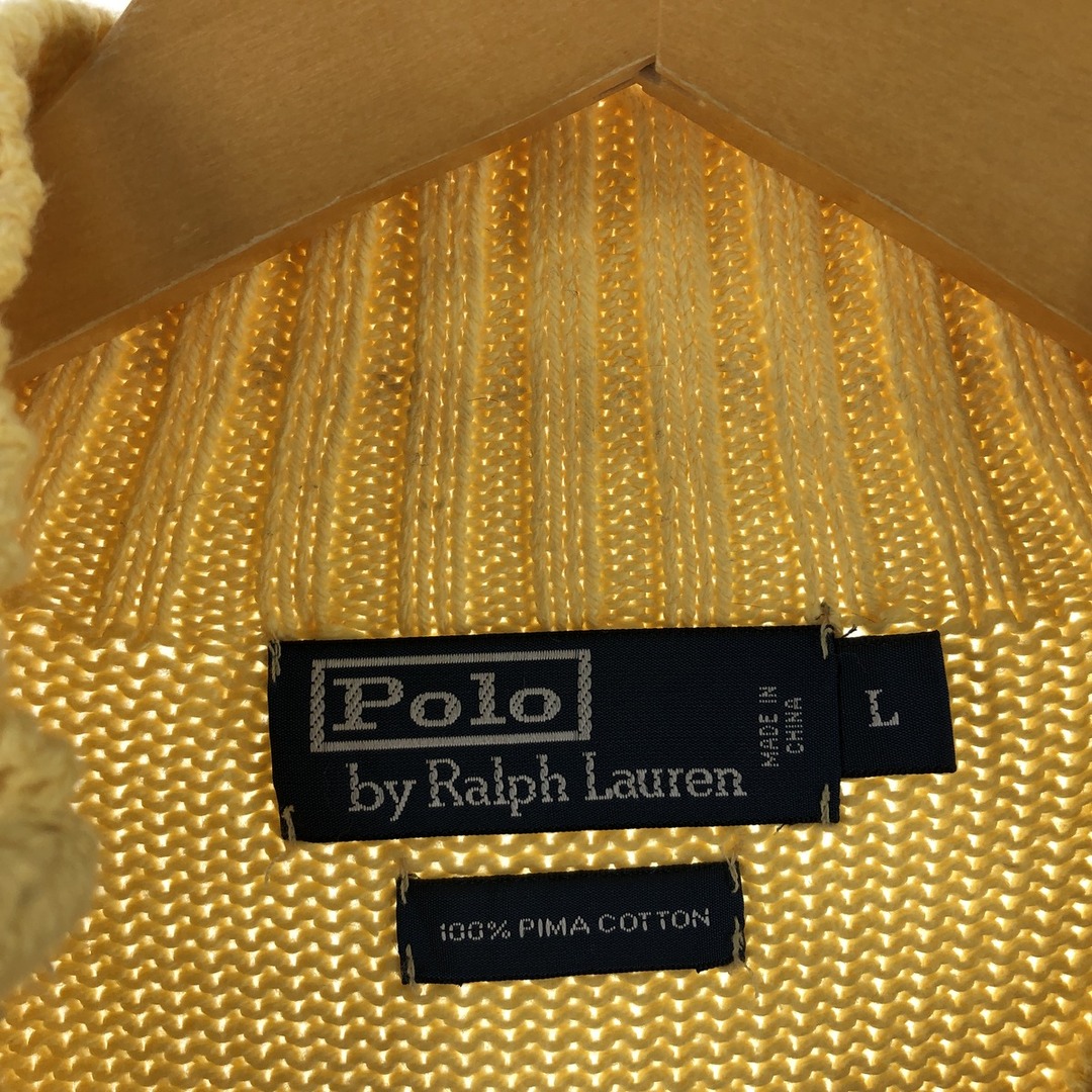 Ralph Lauren(ラルフローレン)の古着 ラルフローレン Ralph Lauren POLO by Ralph Lauren コットンニットハーフジップセーター メンズXL ヴィンテージ /eaa352787 メンズのトップス(ニット/セーター)の商品写真