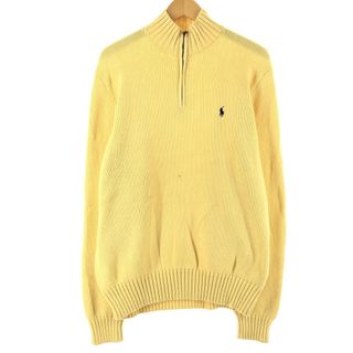 ラルフローレン(Ralph Lauren)の古着 ラルフローレン Ralph Lauren POLO by Ralph Lauren コットンニットハーフジップセーター メンズXL ヴィンテージ /eaa352787(ニット/セーター)