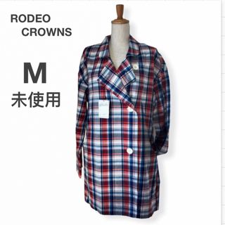 ロデオクラウンズ(RODEO CROWNS)のRCWB【未使用】2WAY チェスターコートM チェック柄　コットン100%(チェスターコート)