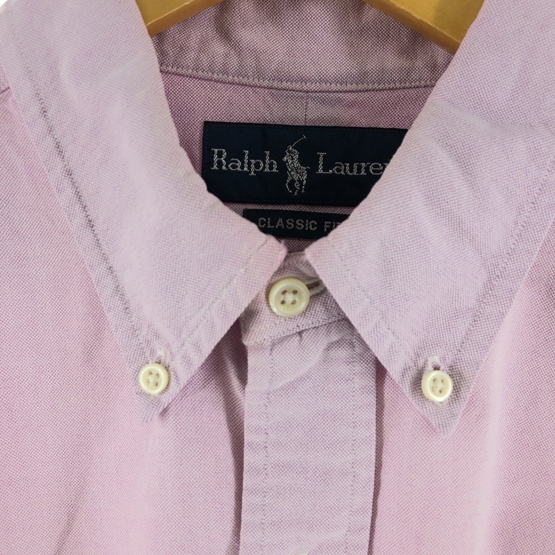 Ralph Lauren(ラルフローレン)の古着 ラルフローレン Ralph Lauren CLASSIC FIT クラシックフィット 長袖 ボタンダウンシャツ メンズL /eaa374477 メンズのトップス(シャツ)の商品写真