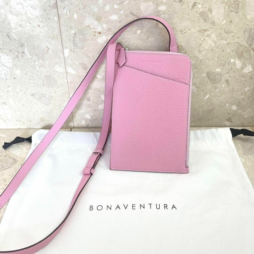 【BONAVENTURA】未使用級✨ライリー　ショルダーバッグ　シュリンクレザー