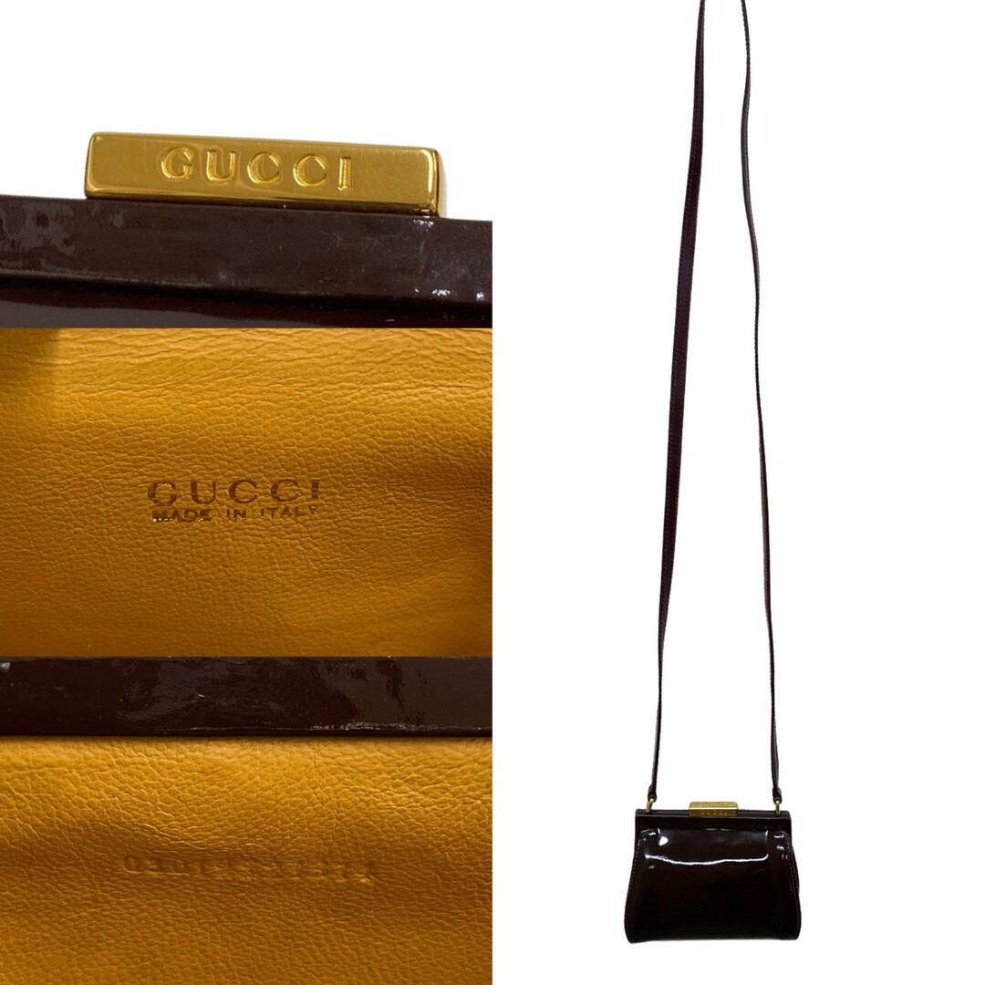 Gucci - 極 美品 希少品 GUCCI グッチ ロゴ 金具 パテントレザー