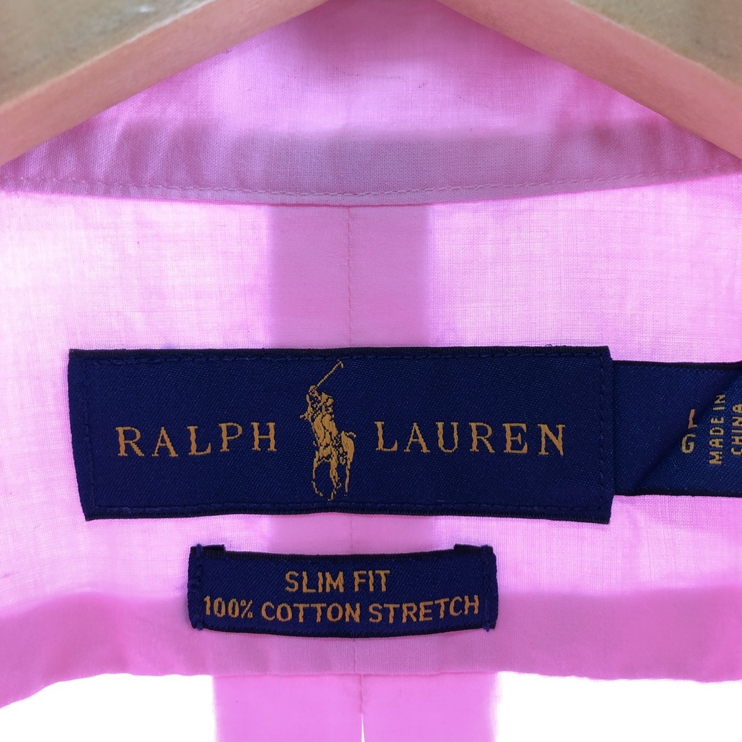 Ralph Lauren(ラルフローレン)の古着 ラルフローレン Ralph Lauren SLIM FIT スリムフィット 長袖 ボタンダウンシャツ メンズL /eaa373847 メンズのトップス(シャツ)の商品写真