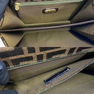 FENDI - 極 美品 FENDI フェンディ ズッカ FF 柄 ロゴ 金具 レザー 本 ...