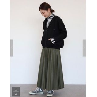 anuans ヘリンボーンディテールリネンスカート 新品未使用タグ付きの