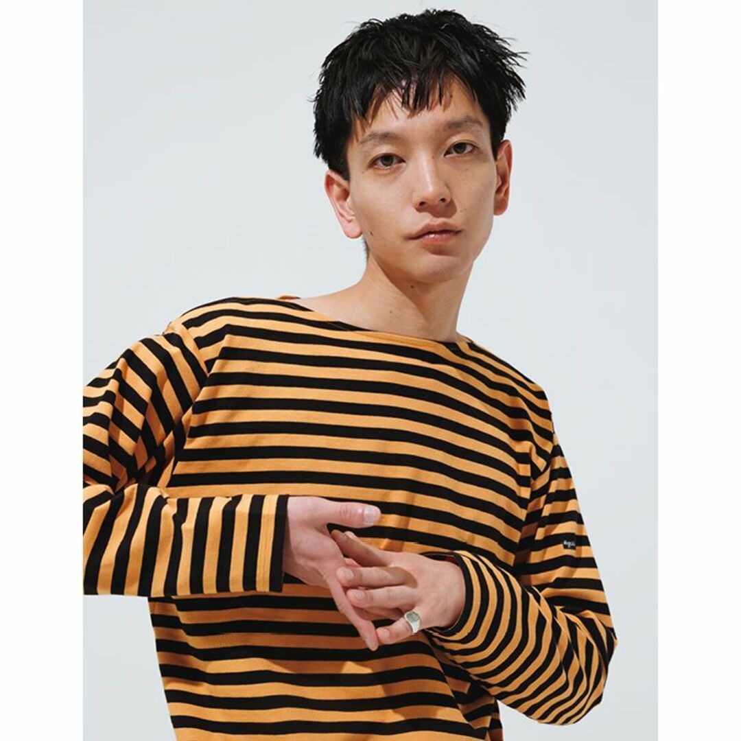 agnes b. × ADAM ET ROPE ボートネック ボーダー Tシャツ