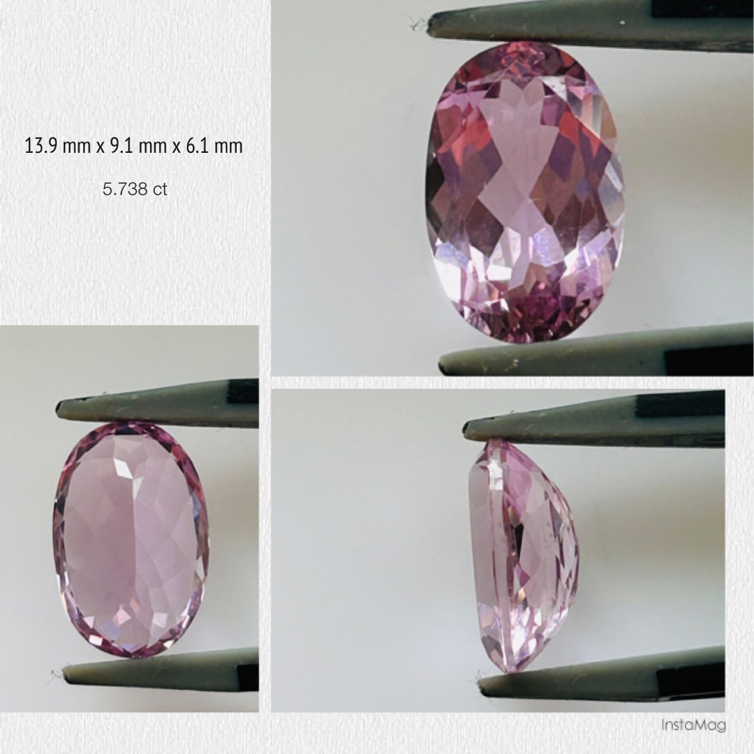 (R0925-7)『パキスタン産』天然クンツァイト 5.738ct 8