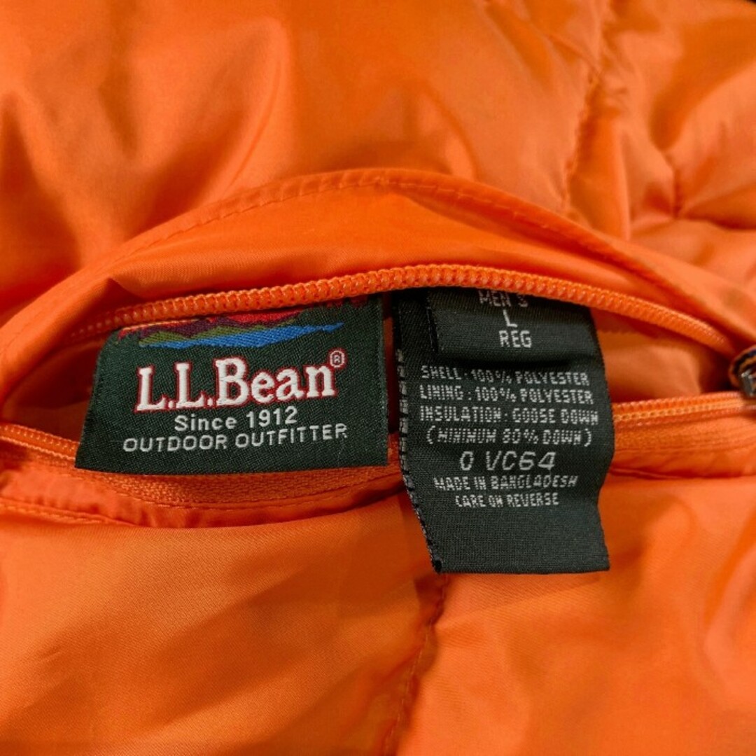 L.L.Bean エルエルビーン リバーシブル ダウンジャケット オレンジ ネイビー Size L