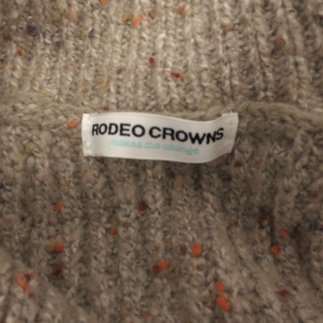 Rodeo Crowns ニット ハイネック ミックス糸 茶 マルチカラー F