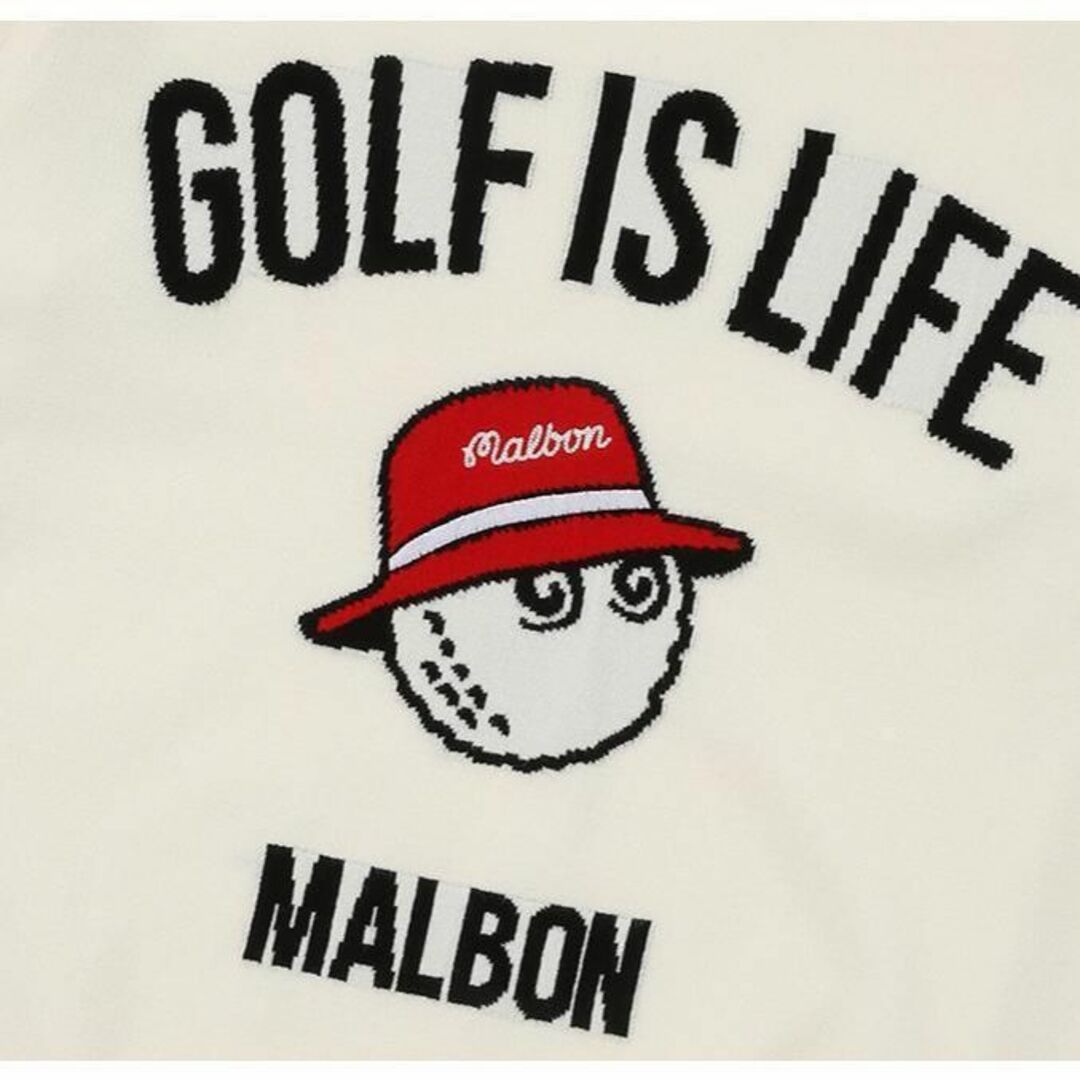マルボン ゴルフ カットソー セーター malbon 刺繡 【新品&S～L】SMLブラック