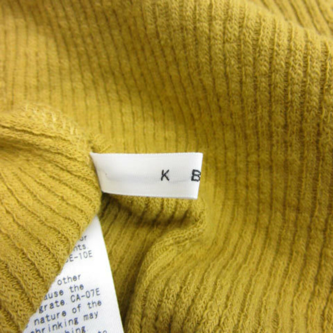 KBF(ケービーエフ)のケイビーエフ KBF ニット カットソー ノースリーブ リボン ONE 黄色 レディースのトップス(ニット/セーター)の商品写真