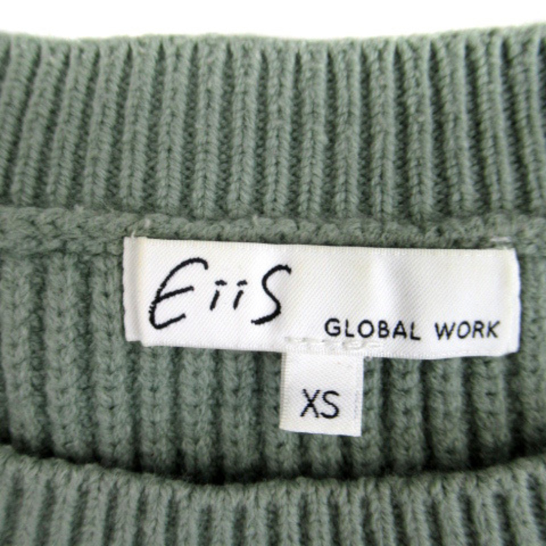 GLOBAL WORK(グローバルワーク)のグローバルワーク ニット セーター 長袖 ラウンドネック XS グリーン ■MO レディースのトップス(ニット/セーター)の商品写真