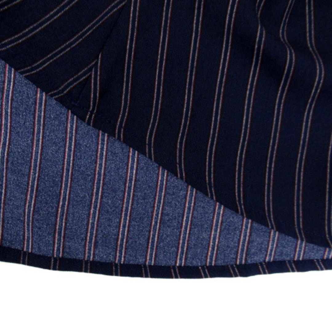 chocol raffine robe(ショコラフィネローブ)のショコラフィネローブ フレアスカート ストライプ柄 F 紺 ネイビー ■MO レディースのスカート(ひざ丈スカート)の商品写真