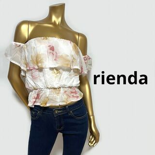 リエンダ(rienda)の【3134】rienda 花柄 オフショル トップス F(シャツ/ブラウス(半袖/袖なし))