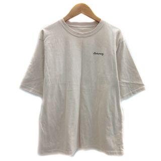 ヴィス(ViS)のビス ViS Tシャツ カットソー 半袖 バックプリント F ベージュ 黒(Tシャツ(半袖/袖なし))