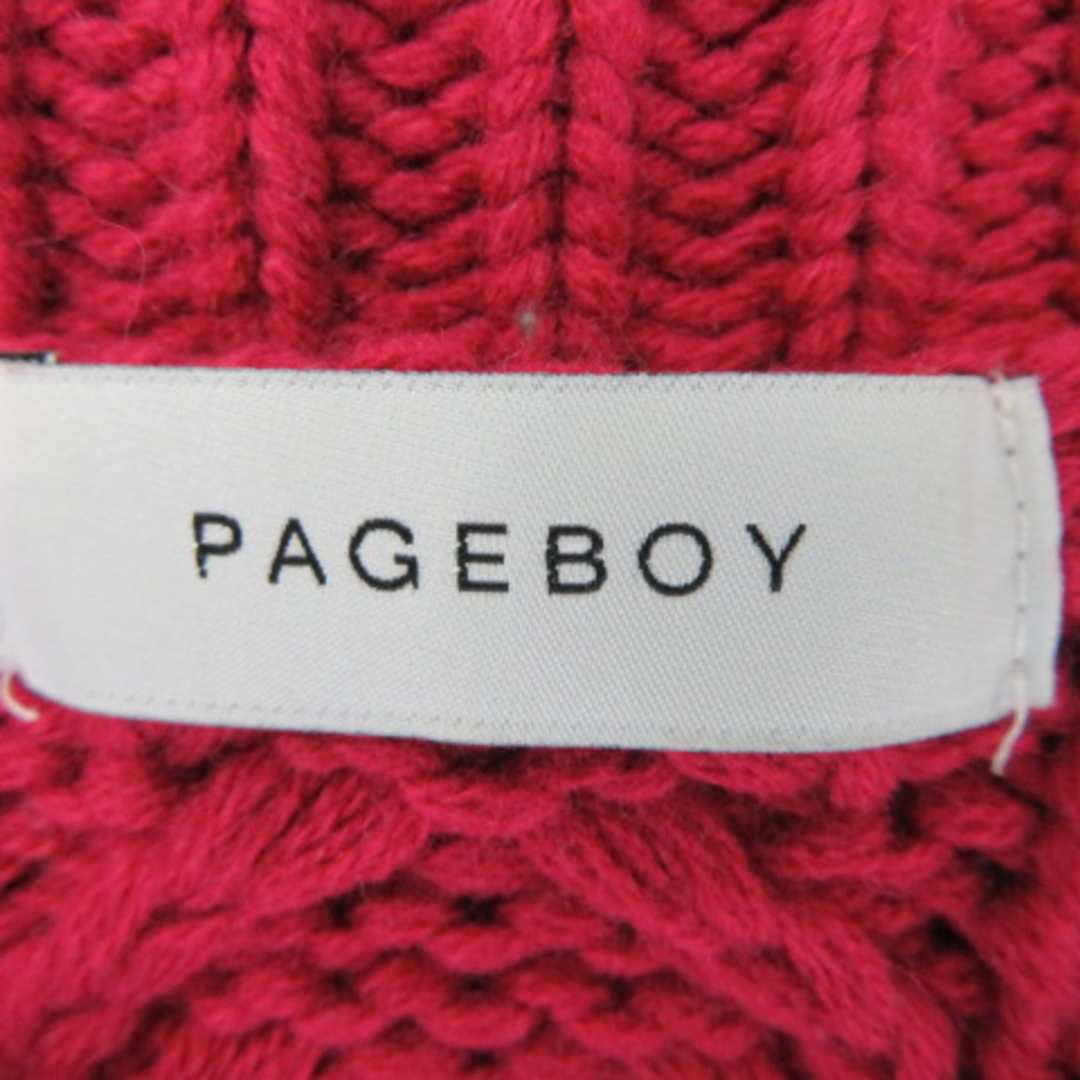 PAGEBOY(ページボーイ)のページボーイ ニット セーター 長袖 ラウンドネック ケーブル編み ウール混 レディースのトップス(ニット/セーター)の商品写真