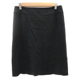 ルネ【S相当】美品✨上品 膝上スカート ベロア素材 無地 大人カジュアル-