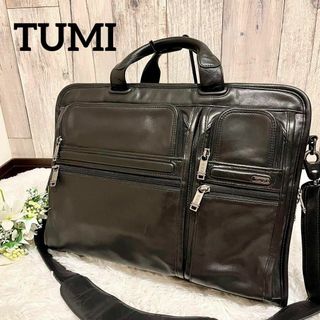 トゥミ(TUMI)の【美品】トゥミ TUMI ブリーフケース 2way ナパレザー 黒(ビジネスバッグ)