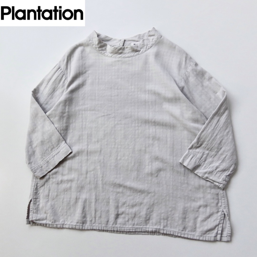 Plantation(プランテーション)の18AW プランテーション ダブルガーゼモックネックプルオーバー M レディースのトップス(シャツ/ブラウス(長袖/七分))の商品写真