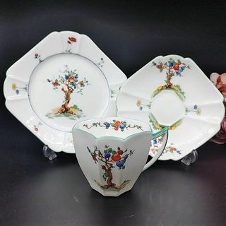 美品 希少 シェリー クイーンアン Crabtree トリオB カップ&ソーサー