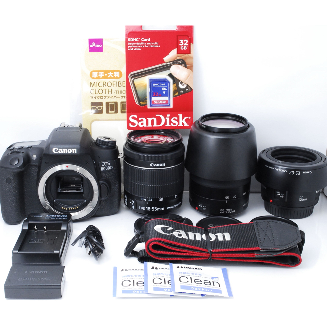 Canon EOS 8000d ダブルズームキット 美品