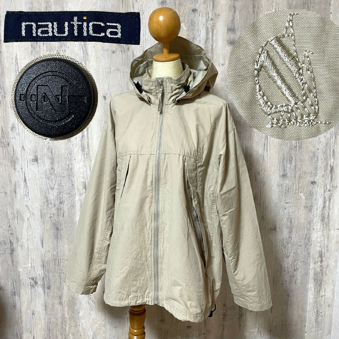 美品【NAUTICA ノーティカ】マウンテンパーカー 刺繍ロゴ フード取外し | フリマアプリ ラクマ 【 NAUTICA 】ノーティカ マウンテンパーカー フード付き