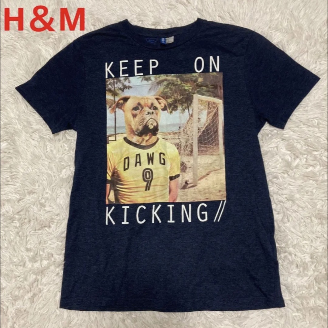 H&M(エイチアンドエム)のH＆M DIVIDED Tシャツ 犬 ワンコ プリント メンズのトップス(Tシャツ/カットソー(半袖/袖なし))の商品写真