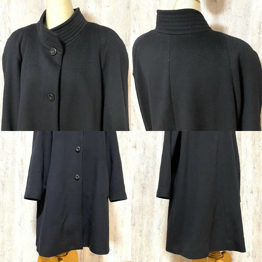 ベルタボーノ 上質 ロングコート カシミヤ100% スタンドカラー 冠婚