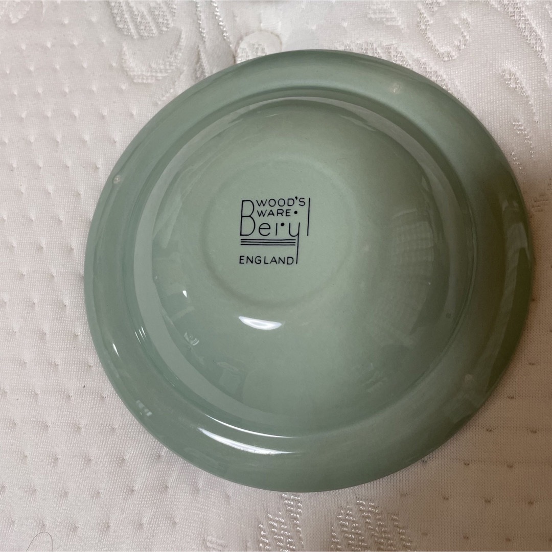 丸皿　グリーン　5枚セット　陶器 インテリア/住まい/日用品のキッチン/食器(食器)の商品写真