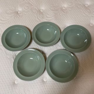 お皿　グリーン　5枚セット　陶器(食器)