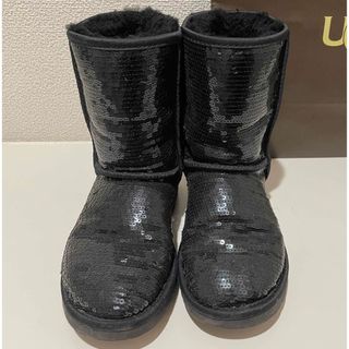 アグ(UGG)のUGG ムートンブーツ ブラックスパンコール　22cm(ブーツ)