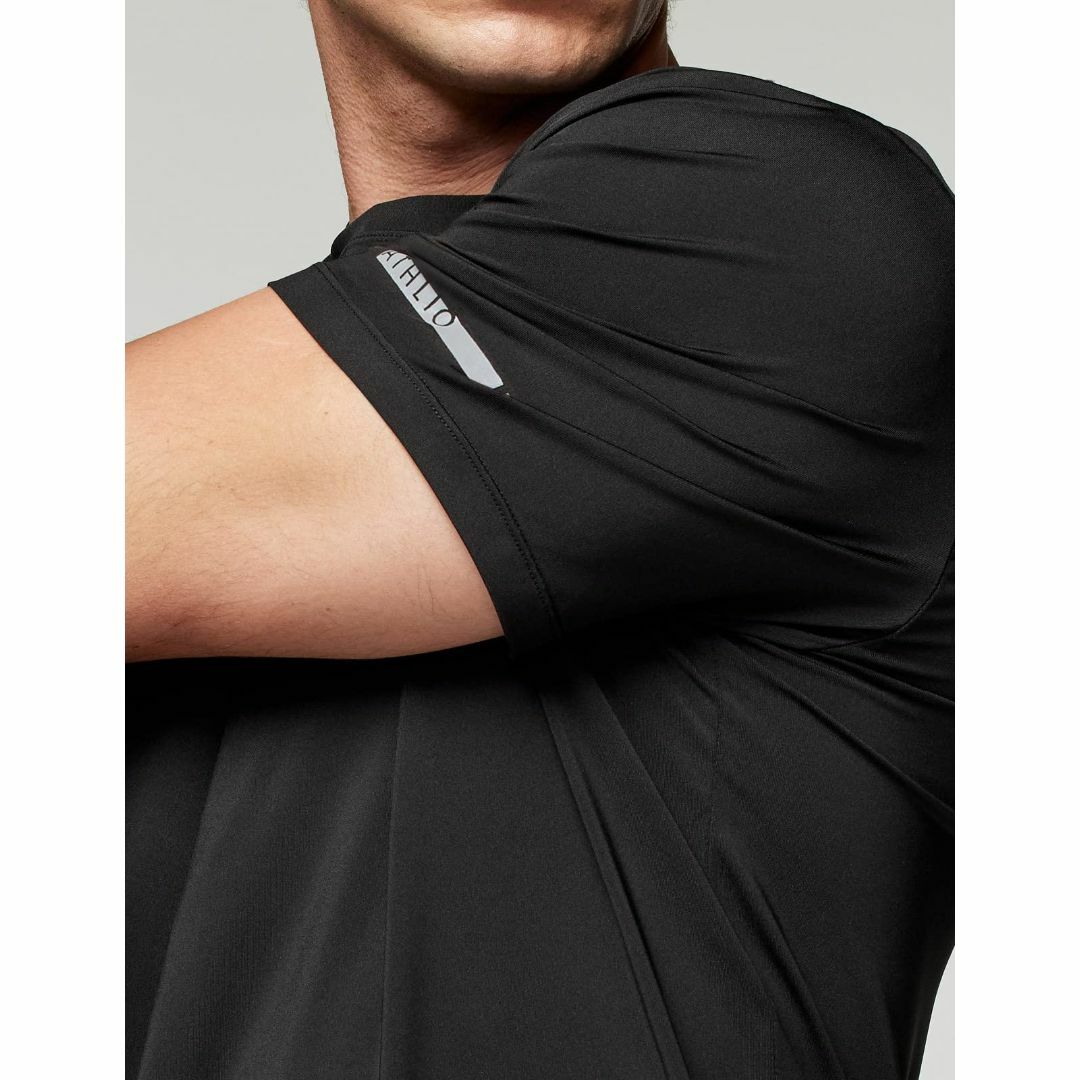 ATHLIO tシャツ メンズ 半袖 UVカット・吸汗速乾 スポーツウェア 半袖