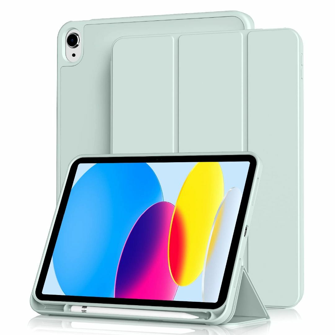 【色: ライトグリーン】Aoub iPad 10世代 ケース 2022 10.9
