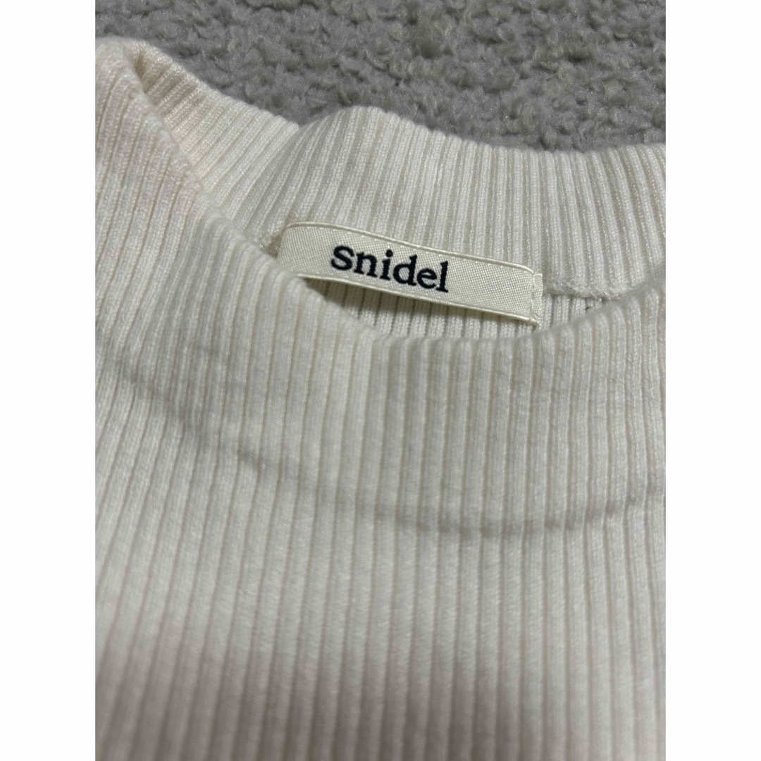 SNIDEL(スナイデル)のスナイデル　レース刺繍ニットプルオーバー レディースのトップス(カットソー(半袖/袖なし))の商品写真