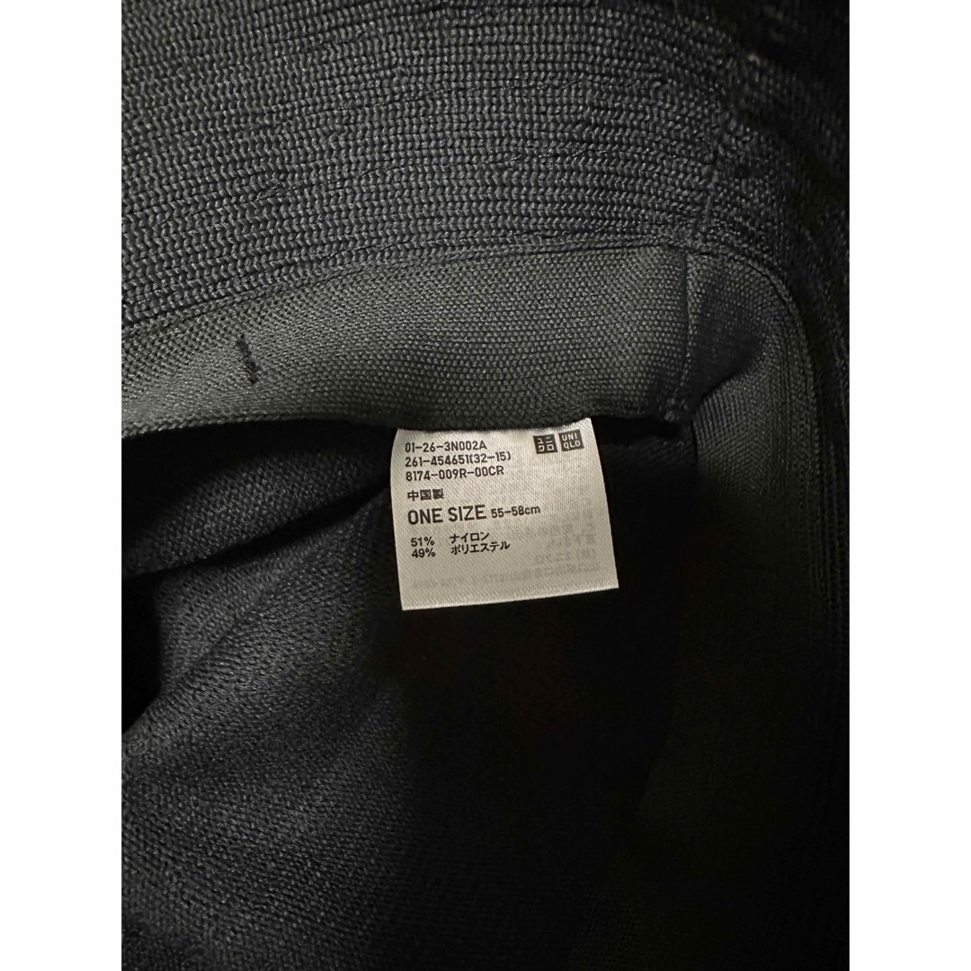 UNIQLO(ユニクロ)のUNIQLO UVカットニットバケットハット BLK レディースの帽子(ハット)の商品写真