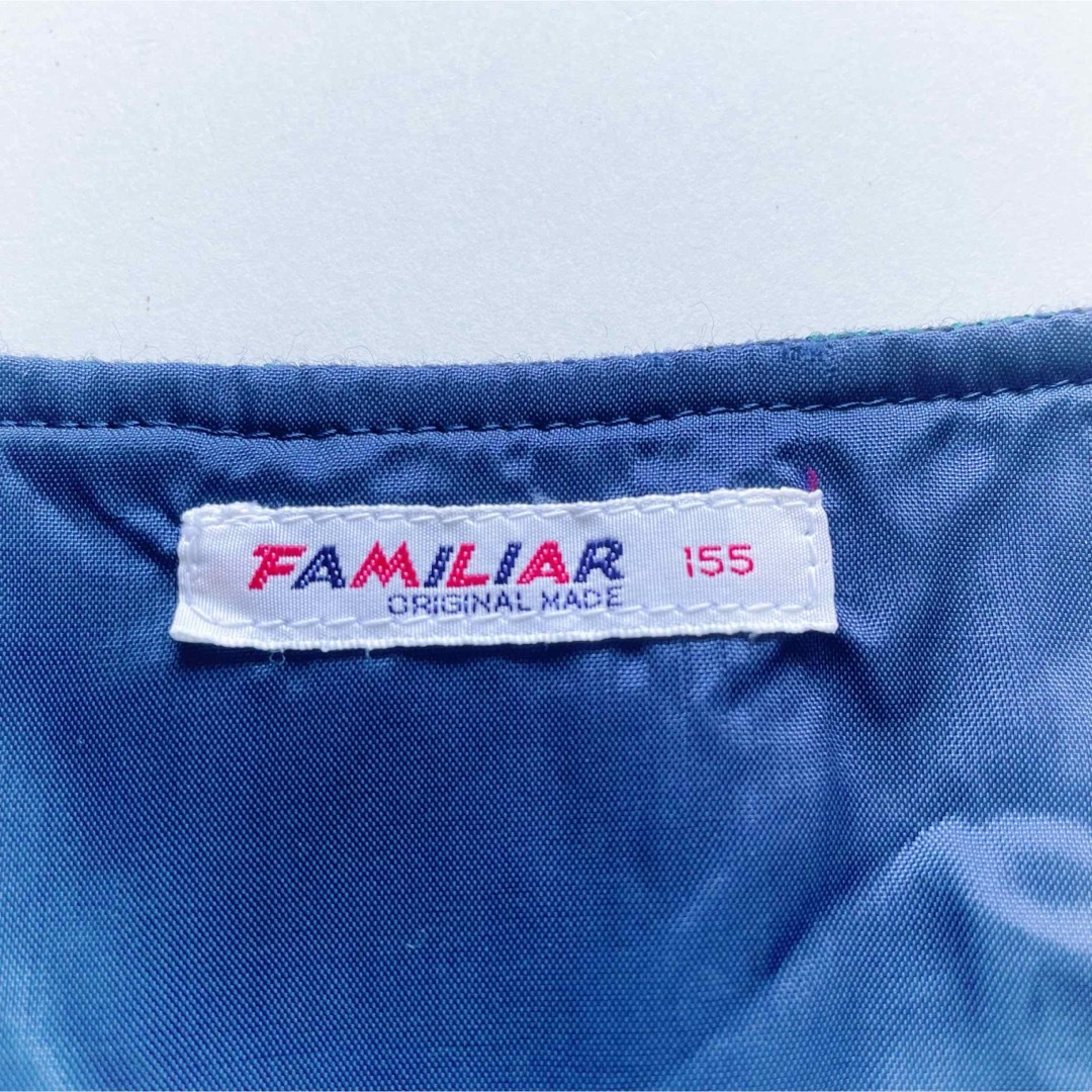 familiar(ファミリア)の希少 美品 familiar ワンピース ファミリアチェック レトロ 155 キッズ/ベビー/マタニティのキッズ服女の子用(90cm~)(ワンピース)の商品写真