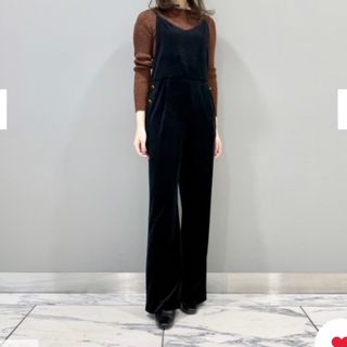 グレースコンチネンタル ベロアストレッチサロペ