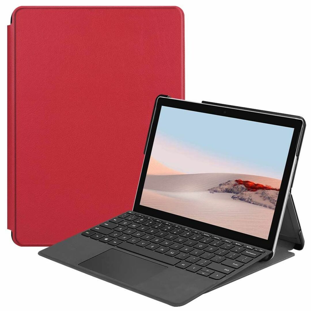 【色: 赤い色】Shron マイクロソフト Surface Go 2 / Go3