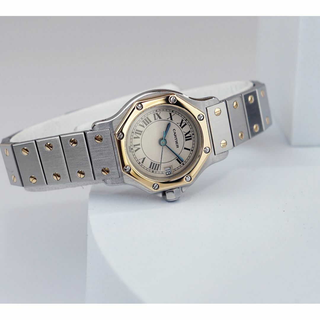 Cartier(カルティエ)の美品 カルティエ サントス オクタゴン コンビ ローマン SM Cartier  レディースのファッション小物(腕時計)の商品写真