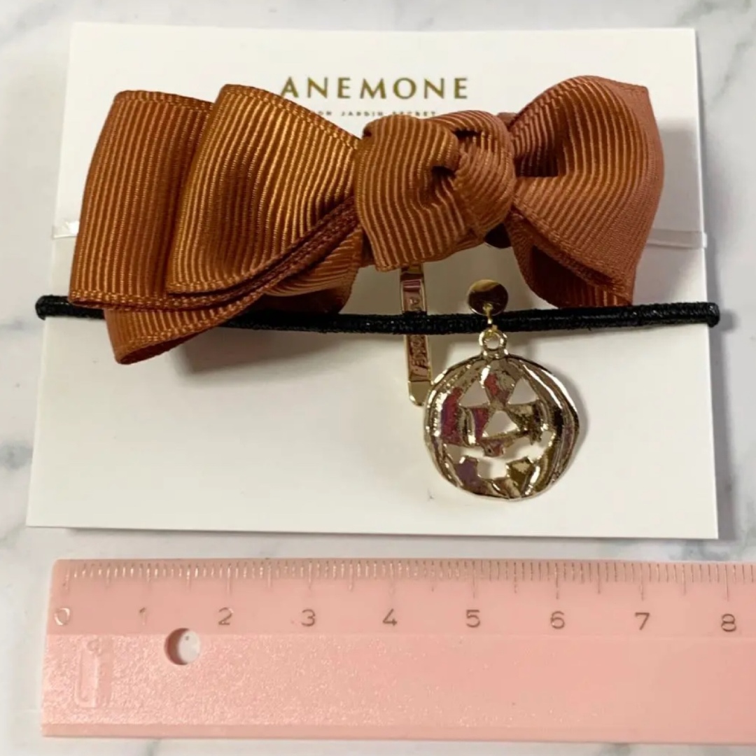 Ane Mone(アネモネ)の¥1,760【新品未使用】Anemone ハロウィン　オレンジ　かぼちゃ　セット レディースのヘアアクセサリー(ヘアゴム/シュシュ)の商品写真