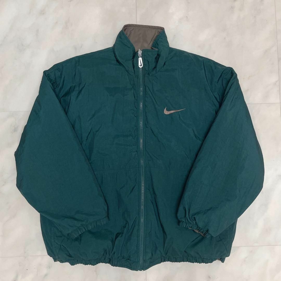 90s NIKE リバーシブル ナイロンパフジャケット