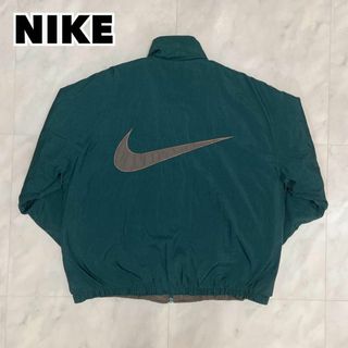 NIKE リバーシブル 刺繍ロゴ ナイロンジャケット フード脱着可　2955